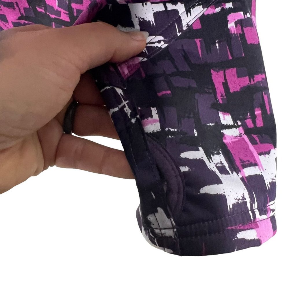 Columbia Purple Print Zip Up Lined Hooded Jacket XL - Picture 6 of 10